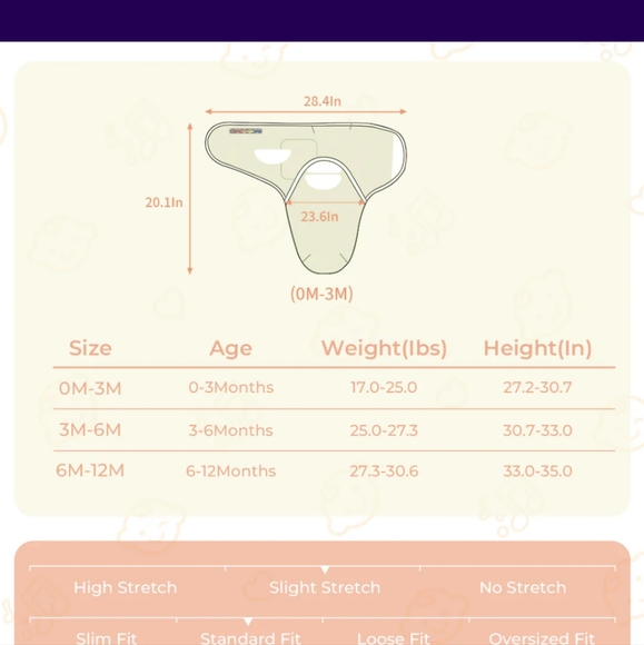 NWT 0-3 month Heat Flow Baby Swaddle sack - Picture 7 of 14